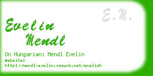 evelin mendl business card
